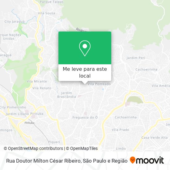 Rua Doutor Milton César Ribeiro mapa