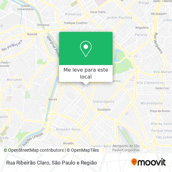 Rua Ribeirão Claro mapa