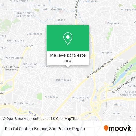 Rua Gil Castelo Branco mapa