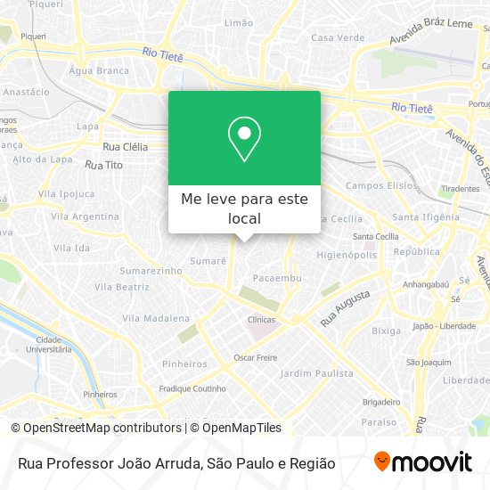 Rua Professor João Arruda mapa