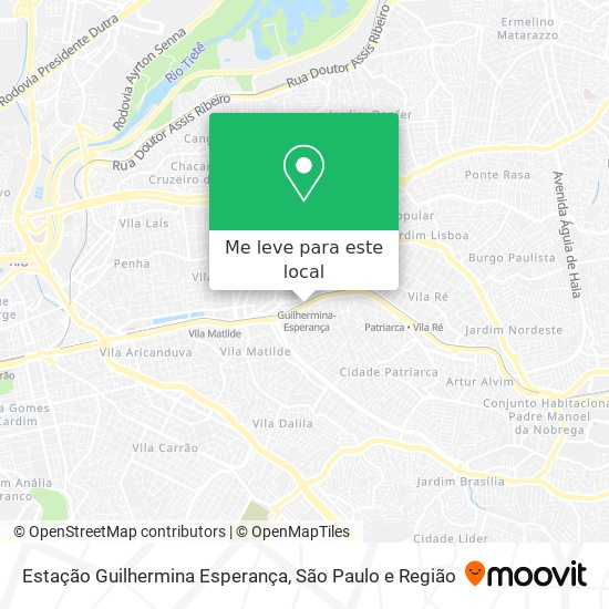 Estação Guilhermina Esperança mapa