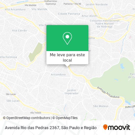 Avenida Rio das Pedras 2367 mapa