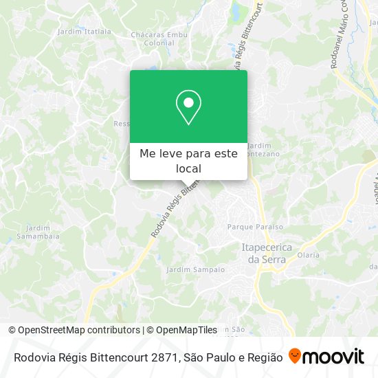 Rodovia Régis Bittencourt 2871 mapa