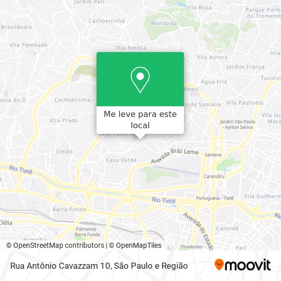 Rua Antônio Cavazzam 10 mapa