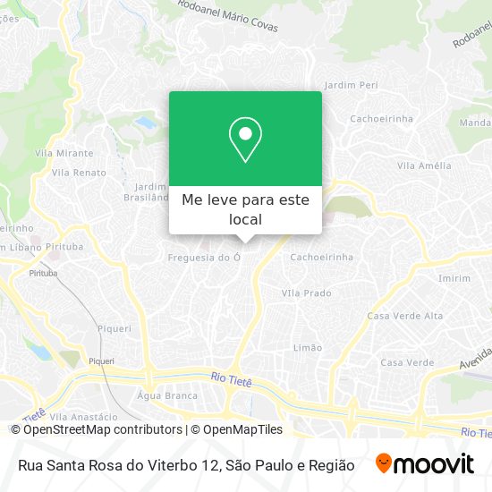 Rua Santa Rosa do Viterbo 12 mapa