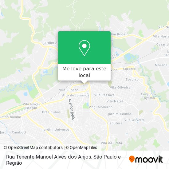 Rua Tenente Manoel Alves dos Anjos mapa