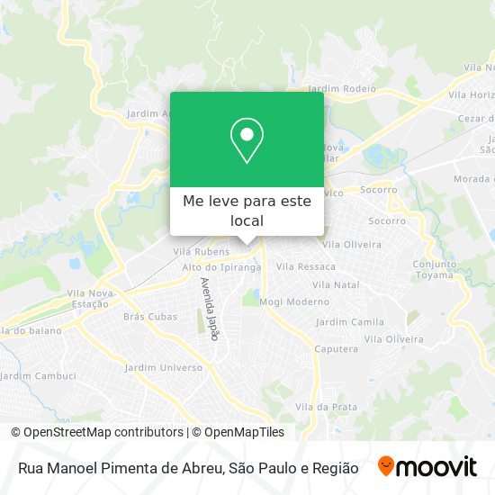 Rua Manoel Pimenta de Abreu mapa