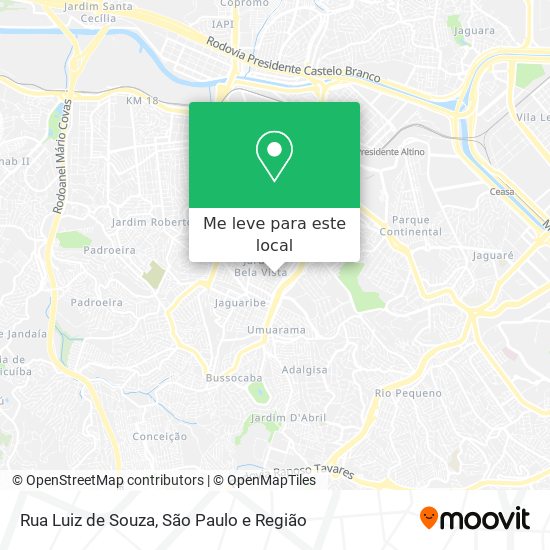 Rua Luiz de Souza mapa
