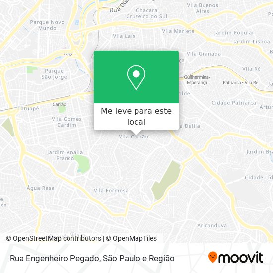 Rua Engenheiro Pegado mapa