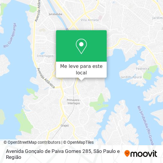 Avenida Gonçalo de Paiva Gomes 285 mapa