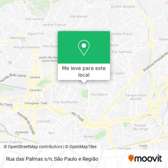 Rua das Palmas s/n mapa