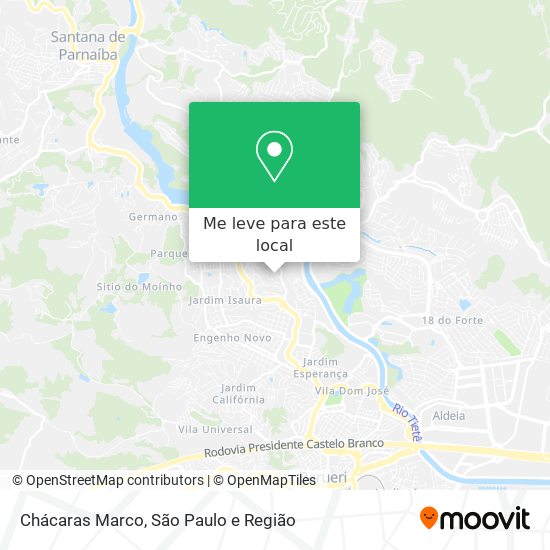 Chácaras Marco mapa