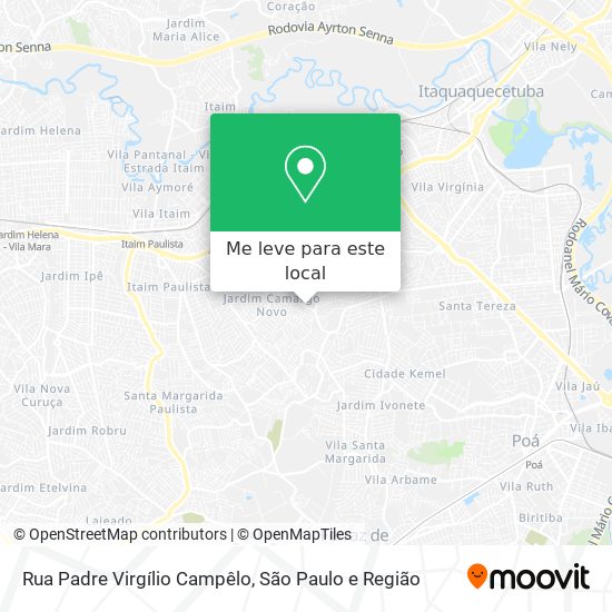 Rua Padre Virgílio Campêlo mapa