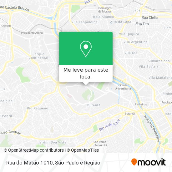 Rua do Matão 1010 mapa