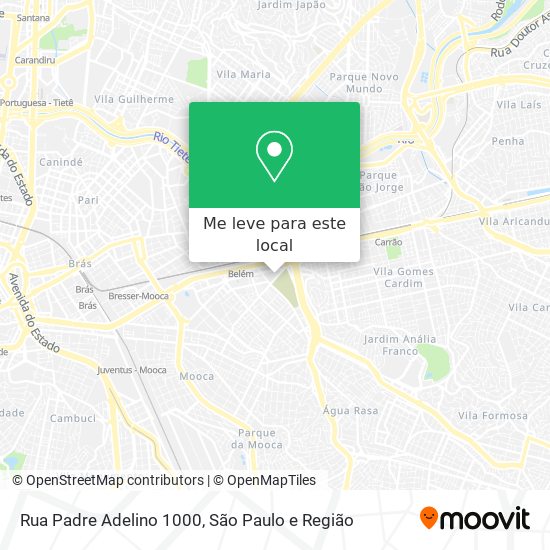 Rua Padre Adelino 1000 mapa