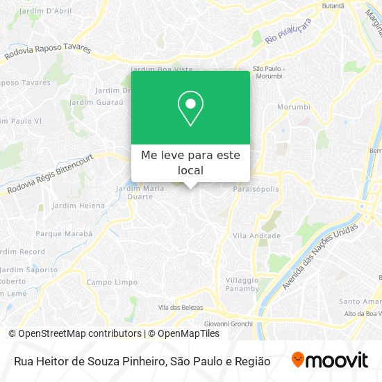 Rua Heitor de Souza Pinheiro mapa