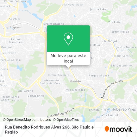 Rua Benedito Rodrigues Alves 266 mapa
