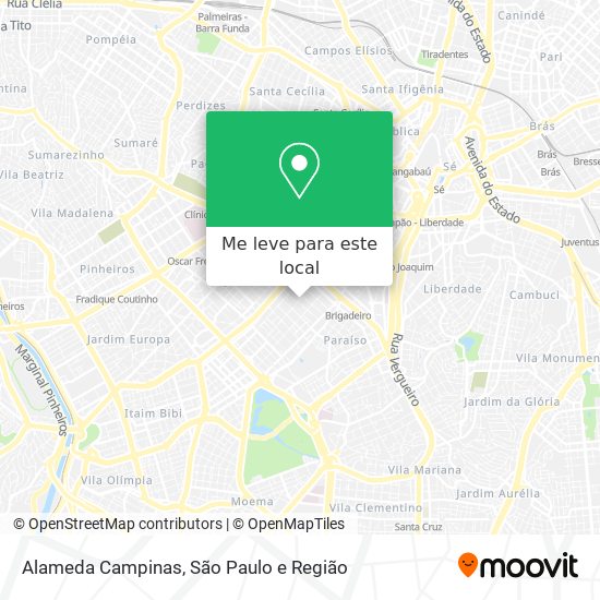 Alameda Campinas mapa