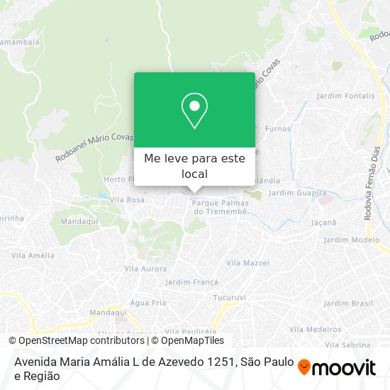 Avenida Maria Amália L de Azevedo 1251 mapa