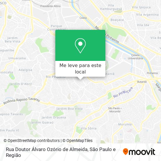 Rua Doutor Álvaro Ozório de Almeida mapa