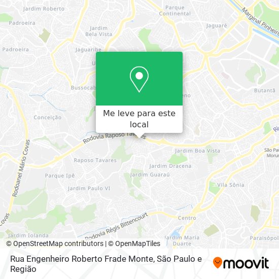 Rua Engenheiro Roberto Frade Monte mapa