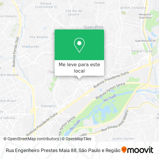 Rua Engenheiro Prestes Maia 88 mapa