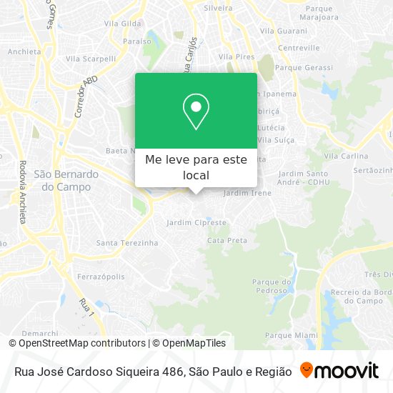 Rua José Cardoso Siqueira 486 mapa