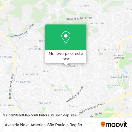 Avenida Nova América mapa