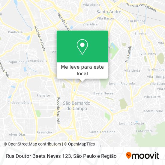 Rua Doutor Baeta Neves 123 mapa