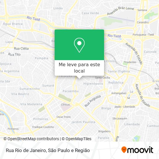 Rua Rio de Janeiro mapa