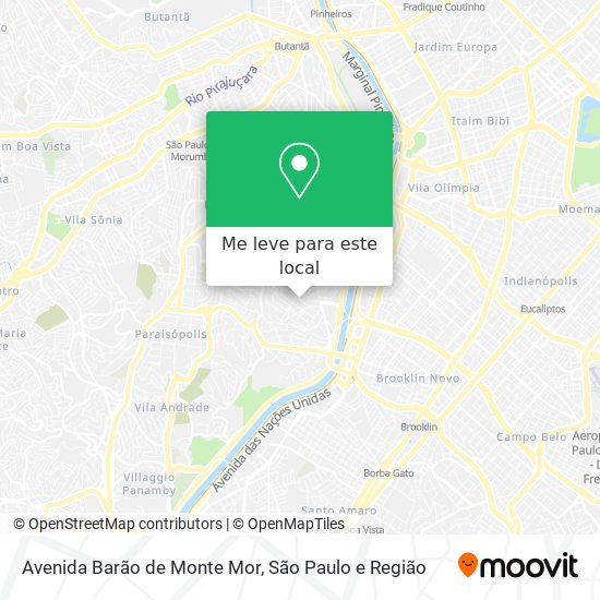 Avenida Barão de Monte Mor mapa