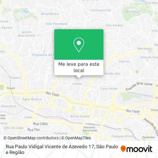 Rua Paulo Vidigal Vicente de Azevedo 17 mapa