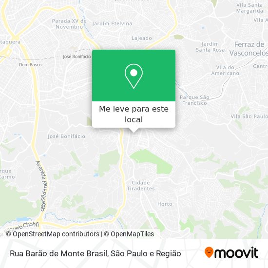 Rua Barão de Monte Brasil mapa