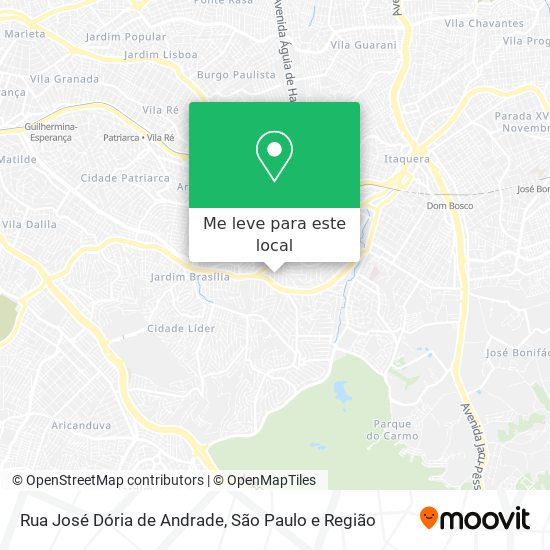 Rua José Dória de Andrade mapa