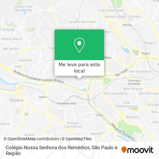 Colégio Nossa Senhora dos Remédios mapa