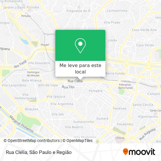 Rua Clélia mapa