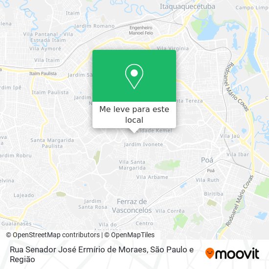 Rua Senador José Ermírio de Moraes mapa