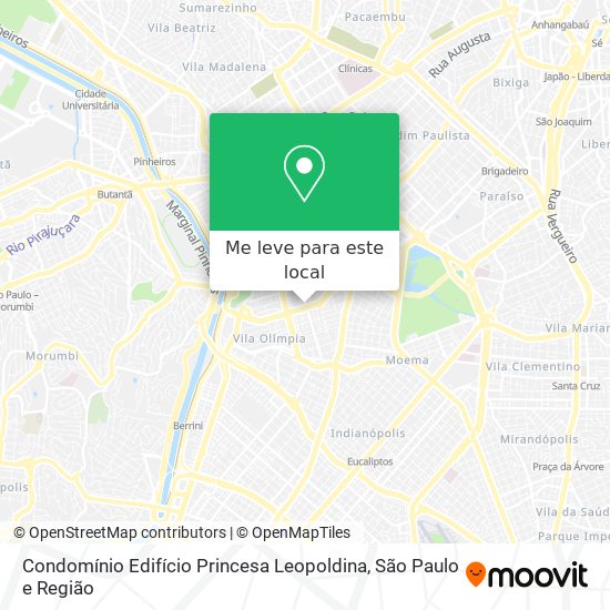 Condomínio Edifício Princesa Leopoldina mapa