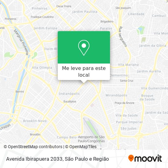 Avenida Ibirapuera 2033 mapa