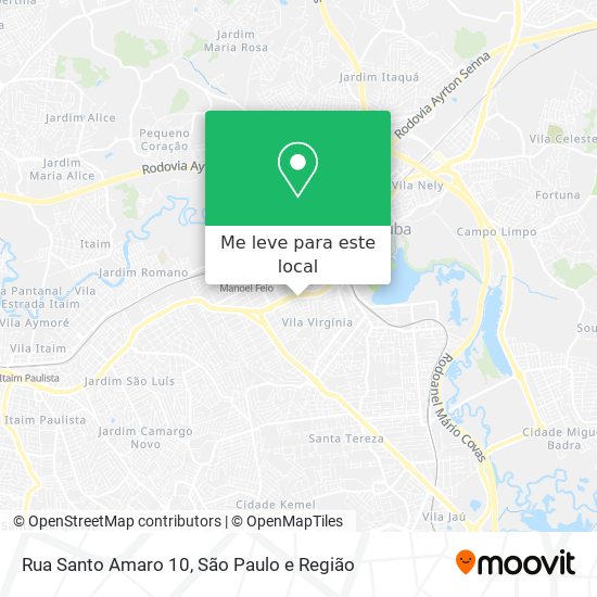 Rua Santo Amaro 10 mapa