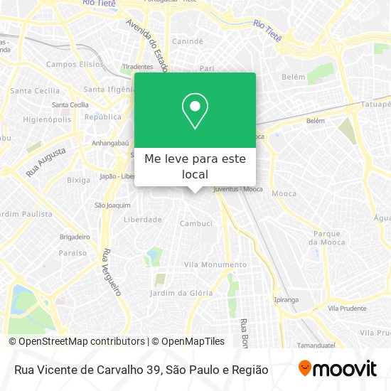 Rua Vicente de Carvalho 39 mapa