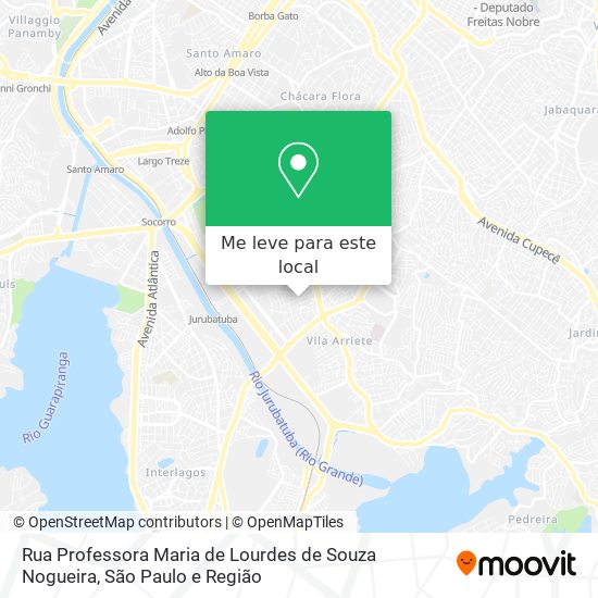 Rua Professora Maria de Lourdes de Souza Nogueira mapa