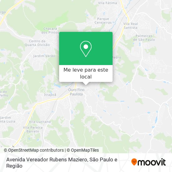 Avenida Vereador Rubens Maziero mapa