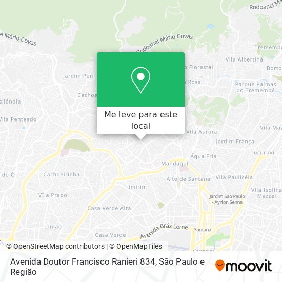 Avenida Doutor Francisco Ranieri 834 mapa