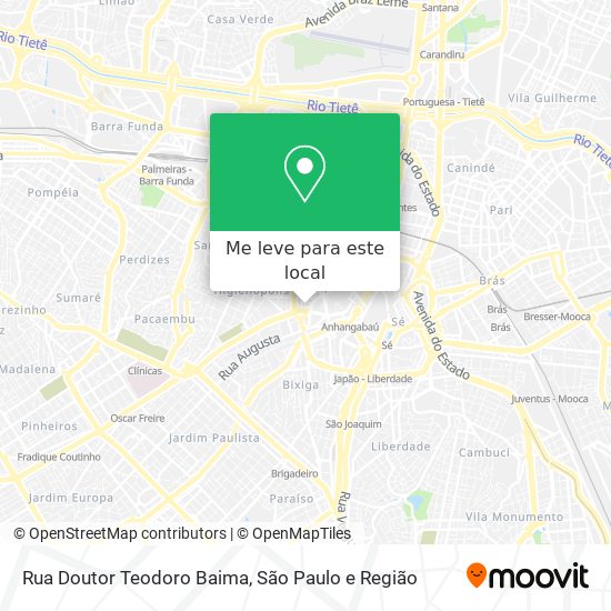 Rua Doutor Teodoro Baima mapa