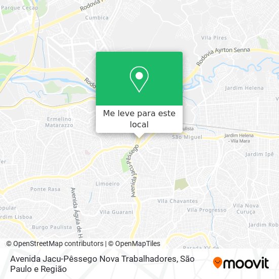 Avenida Jacu-Pêssego Nova Trabalhadores mapa