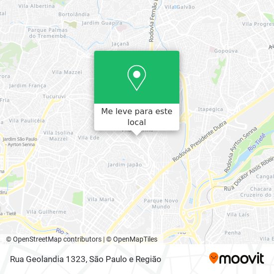 Rua Geolandia 1323 mapa