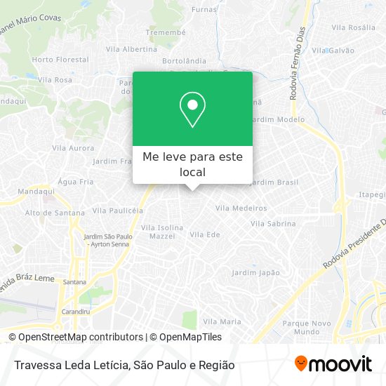 Travessa Leda Letícia mapa