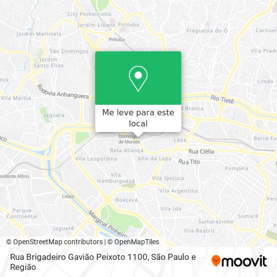 Rua Brigadeiro Gavião Peixoto 1100 mapa