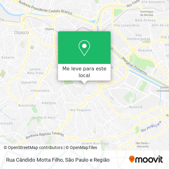 Rua Cândido Motta Filho mapa